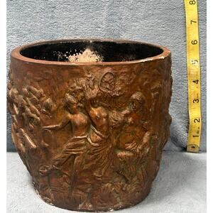 French Flower Pot Amazing Relief Artistry c1875
